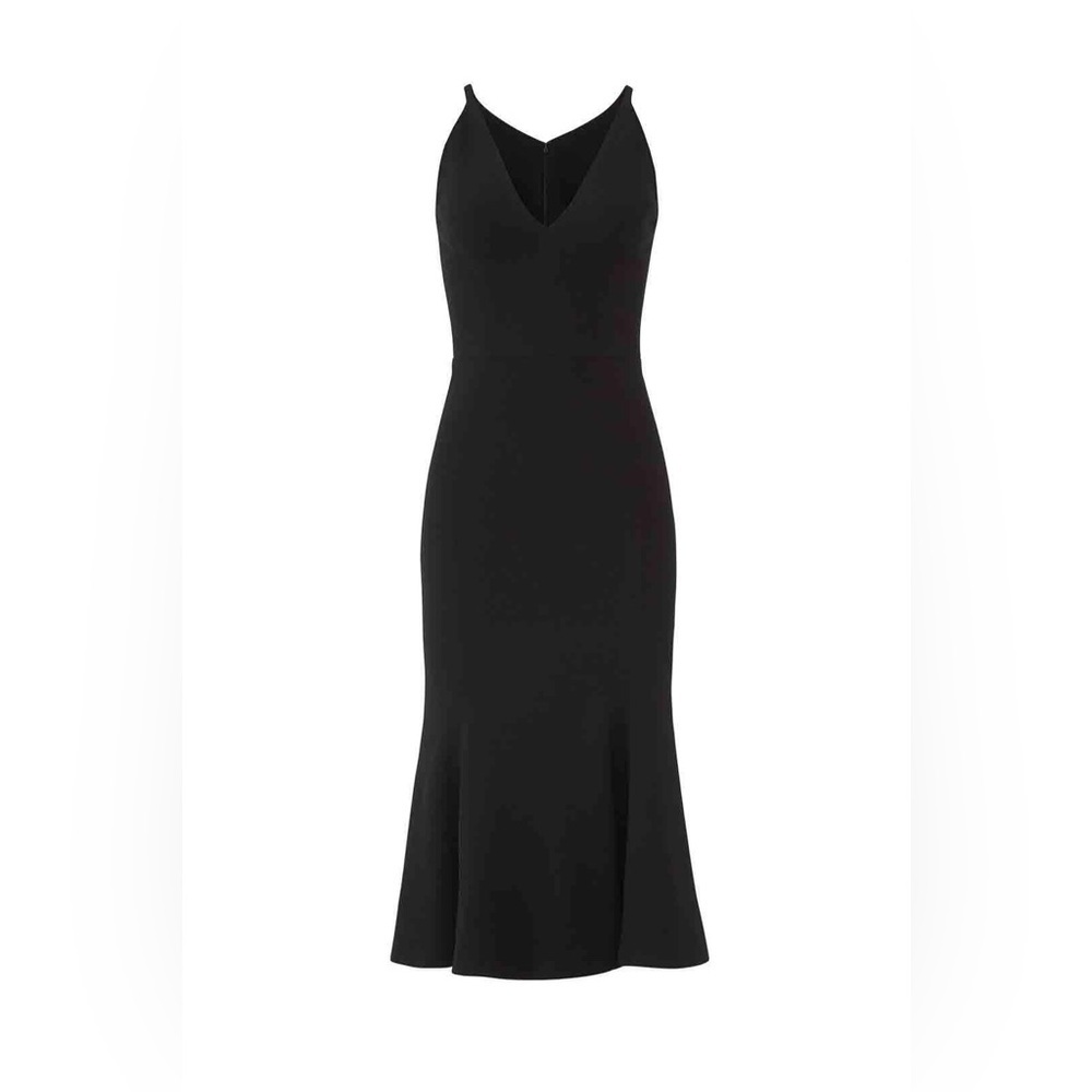 Isabelle midi dress Dress the Population sz large Black Spaghetti Strap Sheath - Picture 12 of 12